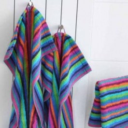 Life Style Multicolor Donkere Streep badtextiel Cawö
