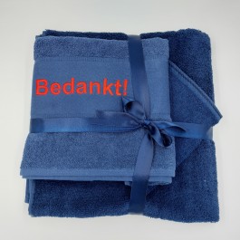 Handdoek set 2 inclusief Borduring naam of tekst