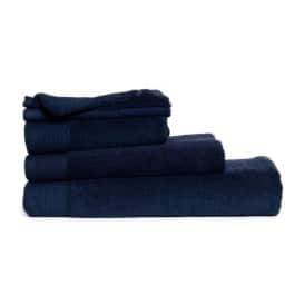 The One Towelling handdoek serie Donker blauw